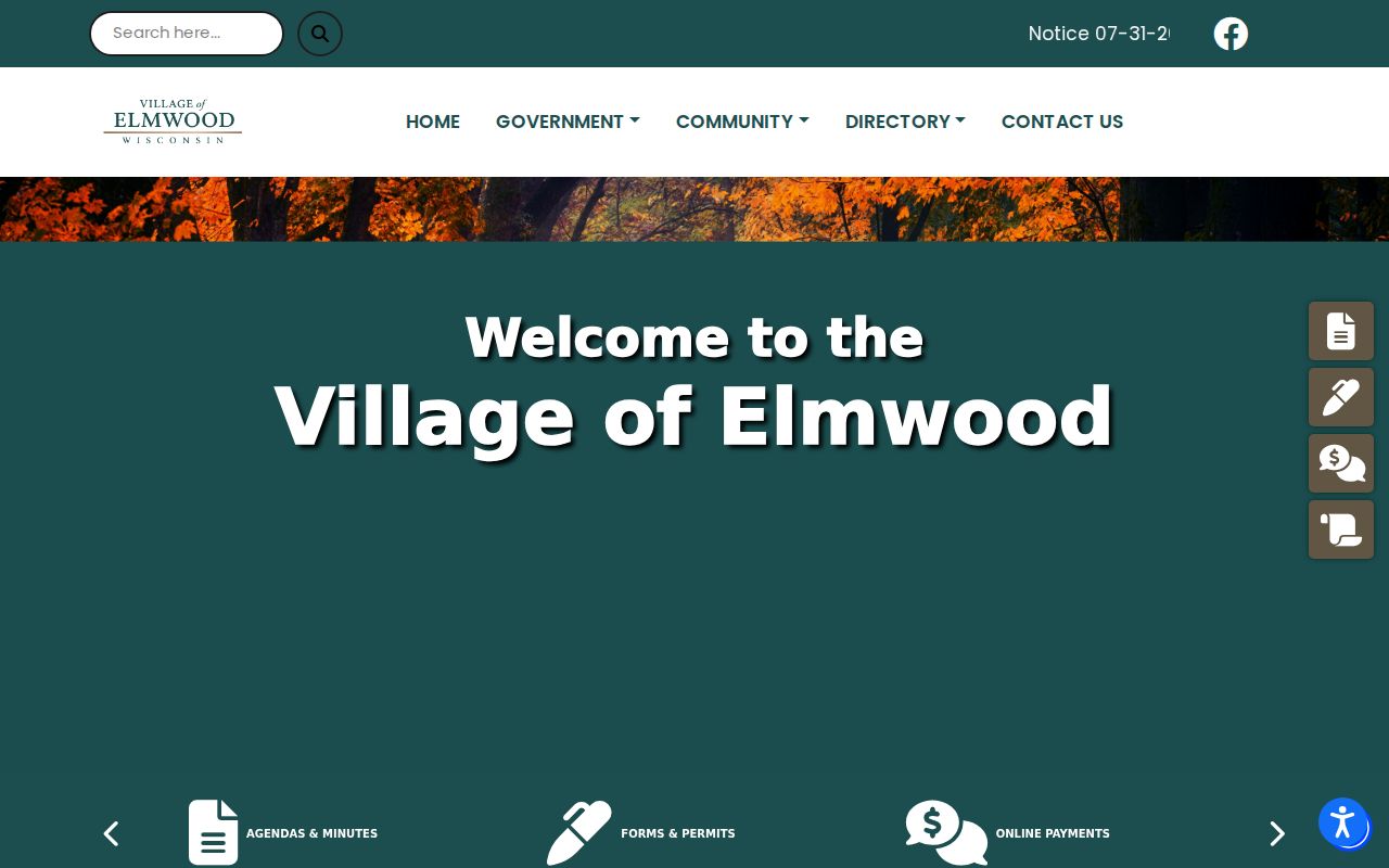 Elmwood court docket research on the official village website